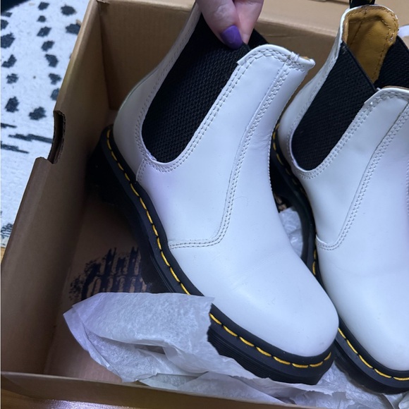 Dr. Martens White and Black Chelsea Boots - Picture 7 of 7